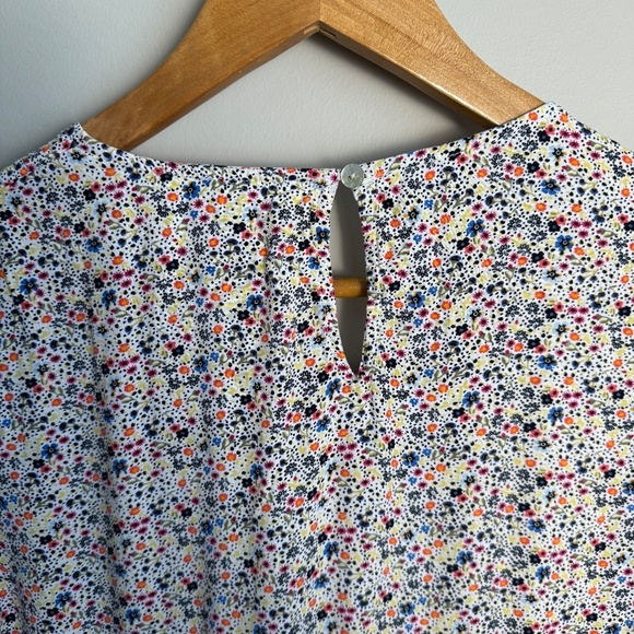 Jane and Delancey Women's Long Sleeve Allover Floral Peplum Top Multicolor Small - Picture 5 of 12